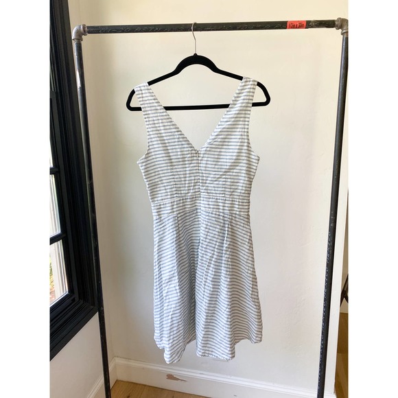 DINA BE FRANCESCA'S COLLECTION Women's Blue/White Striped Mini Tank Dress size M - Picture 2 of 9